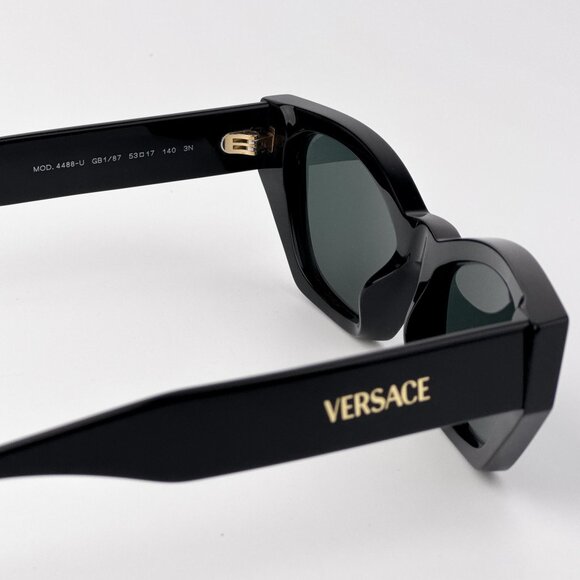 Versace Women’s Sunglasses – Black Cat Eye Frame / Grey Lenses | VE4488U GB1/87 main image 8